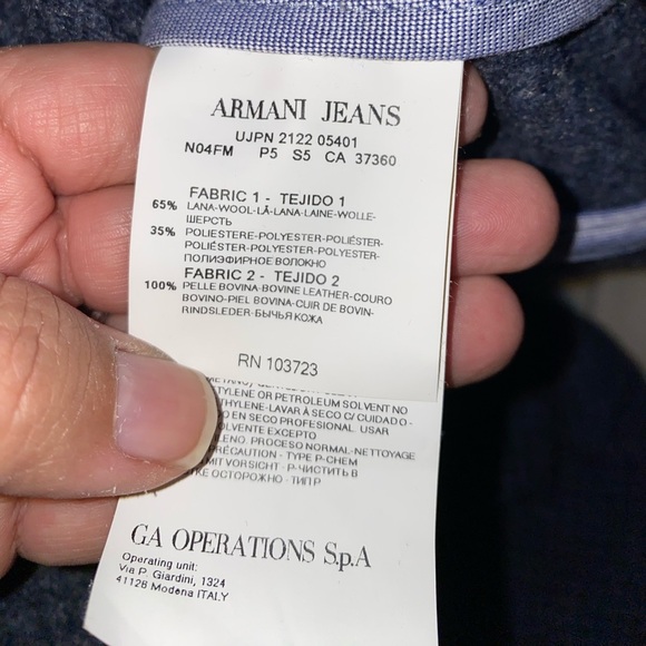 Armani Jeans Tweed Wool Blend Blazer Ruffles - Picture 4 of 7